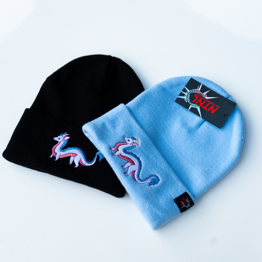 Water Dragon Embroidered Beanie
