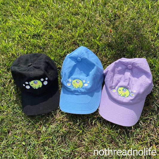 Frog Embroidered Cap